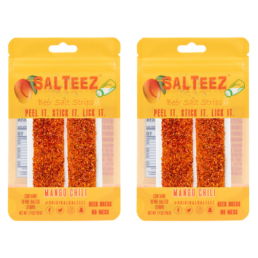 Salteez Beer Salt Strips - Mango Chili - 2 Packs - 20 Total Strips! - FREE SHIPPING!